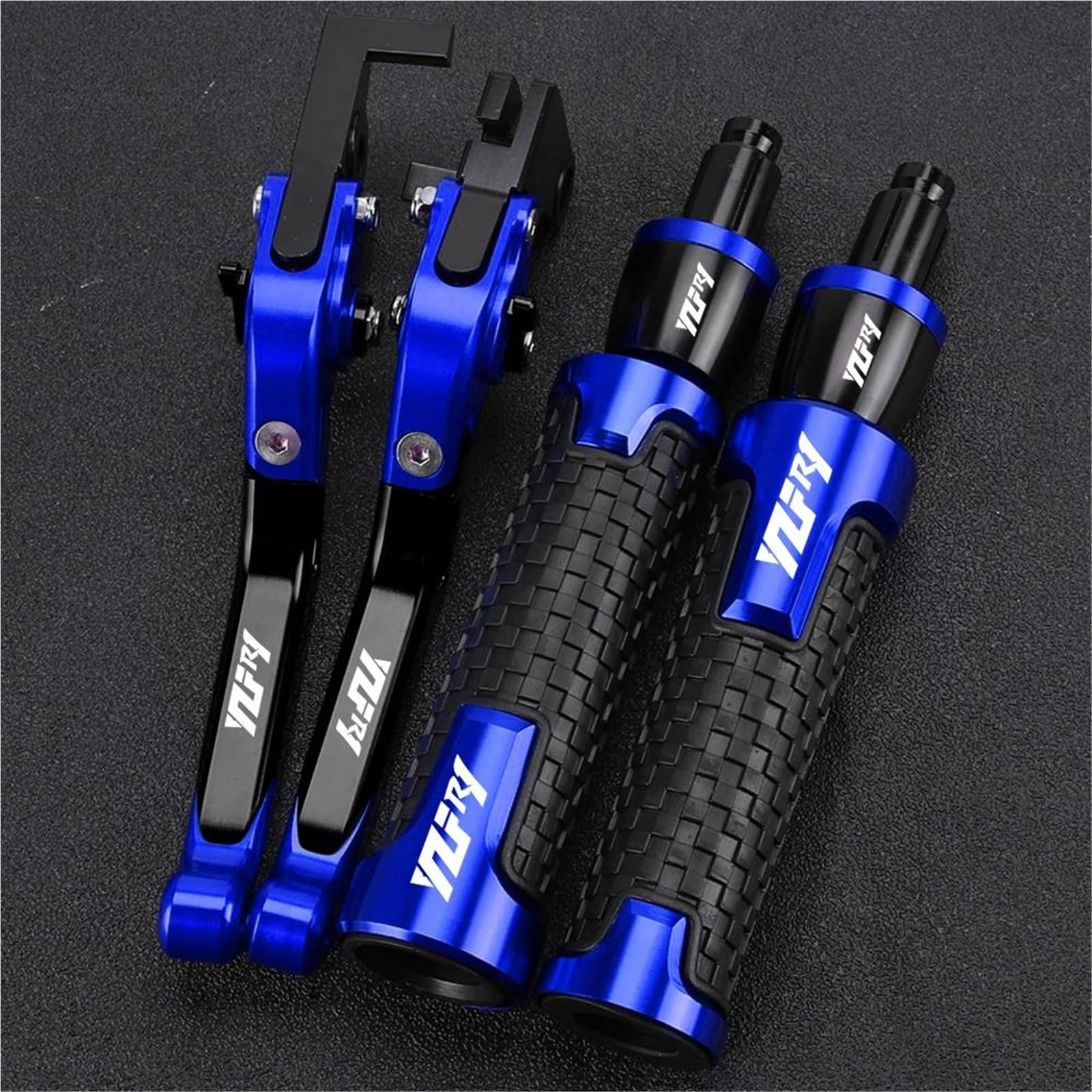 GQUIKGW Replace Motorcycle Accessories Adjustable Clutch Brake Lever Handlebar Grips Ends for Y-AMAHA YZF R1 R1S R1M YZF-R1 2015-2023