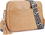 Sac de corps croisé en cuir pour femmes Zipper