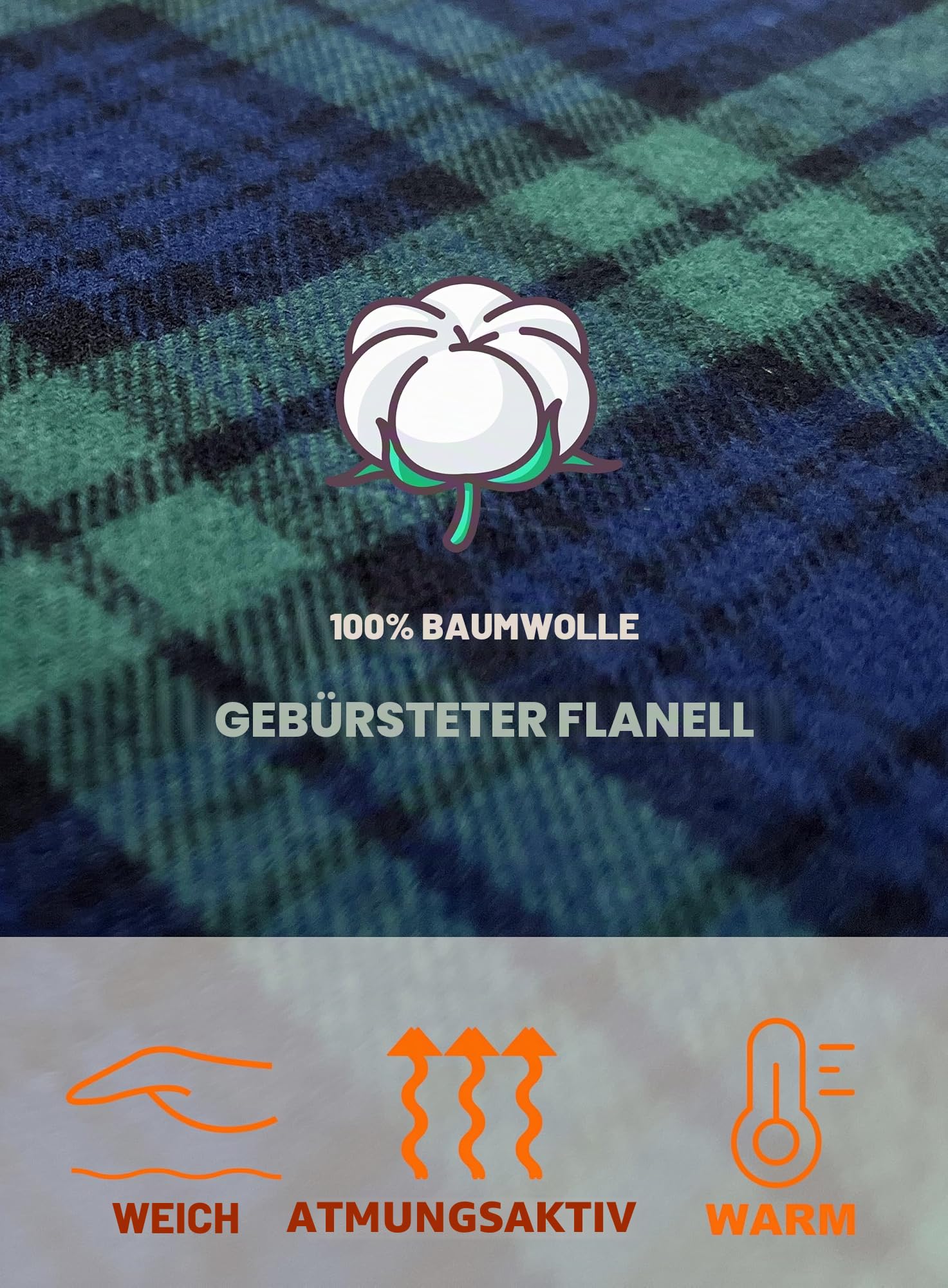 Nutria Schlafanzug Damen 100% Baumwolle Flanell Pyjama Set Langarm Oberteil mit Offenem Kragen Knöpfe Lang Unterteil Winter Nachtwäsche Loungewear V-Ausschnitt Shirt und Hose D06