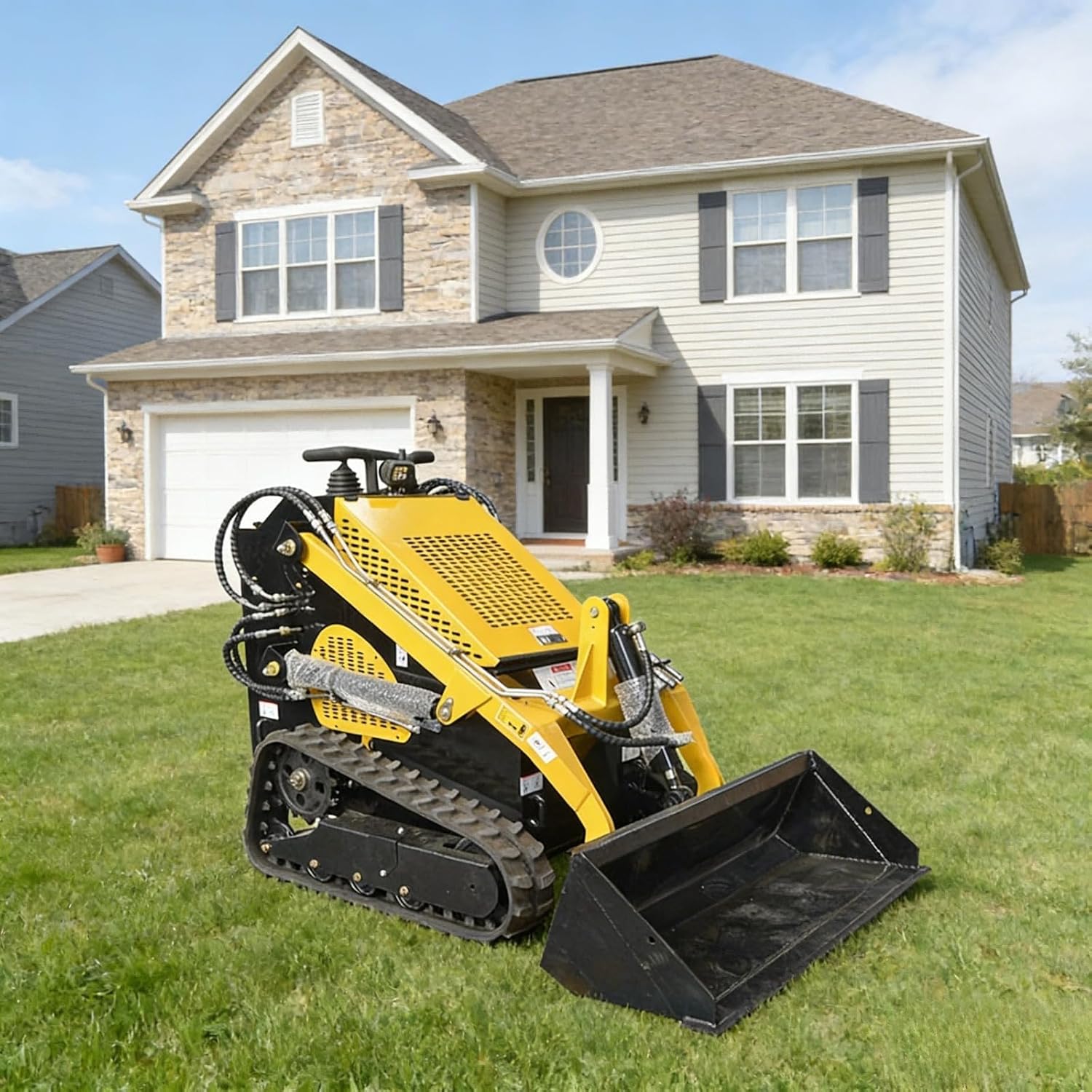 Compact Skid Steer Track Loader Sturdy Construction Machine Perfect for Job Site Operations Landscaping Projects Material Movement and Efficient Workflow