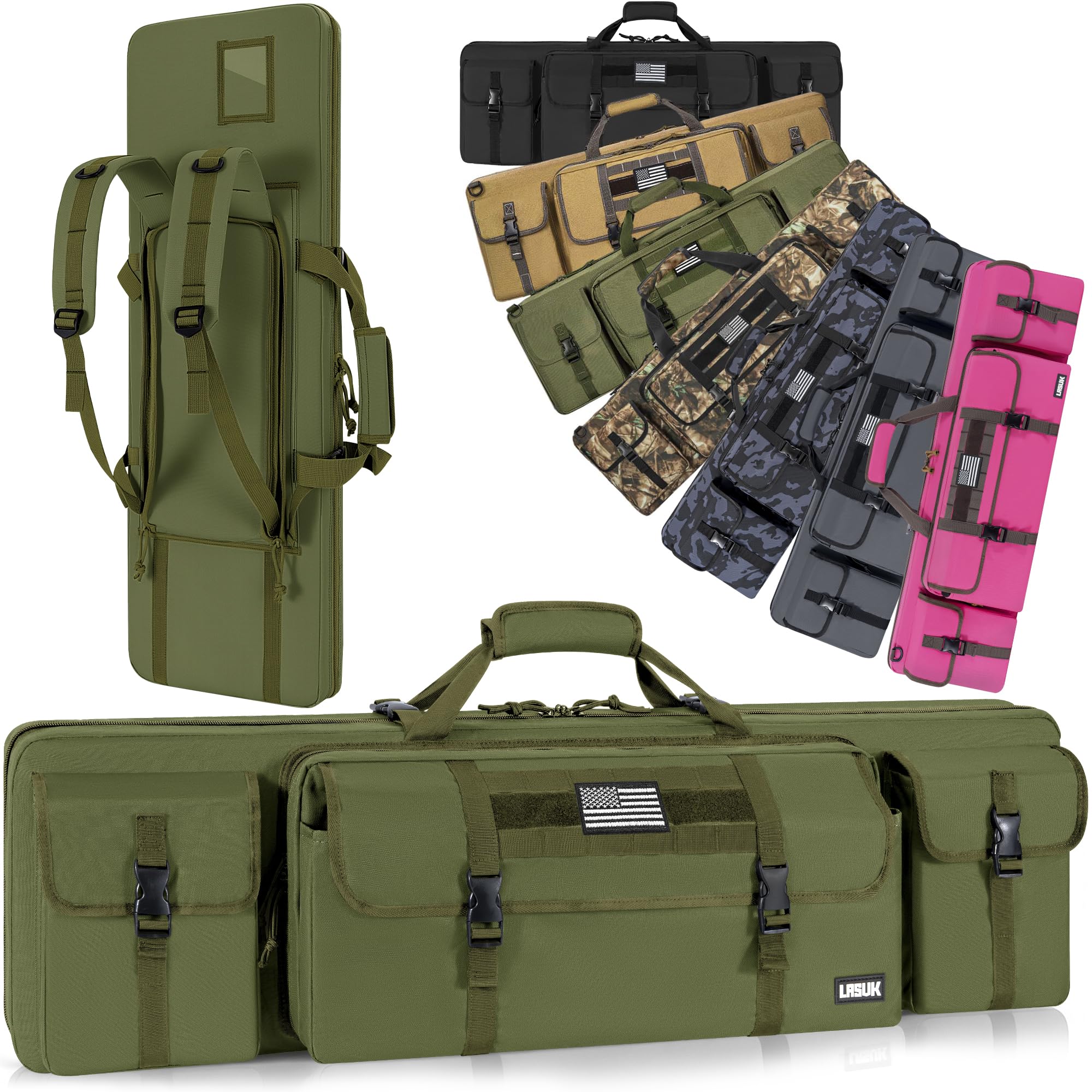 Double Rifle Case Soft Gun Bag 26/28/32/36/42/46/48/51/55"