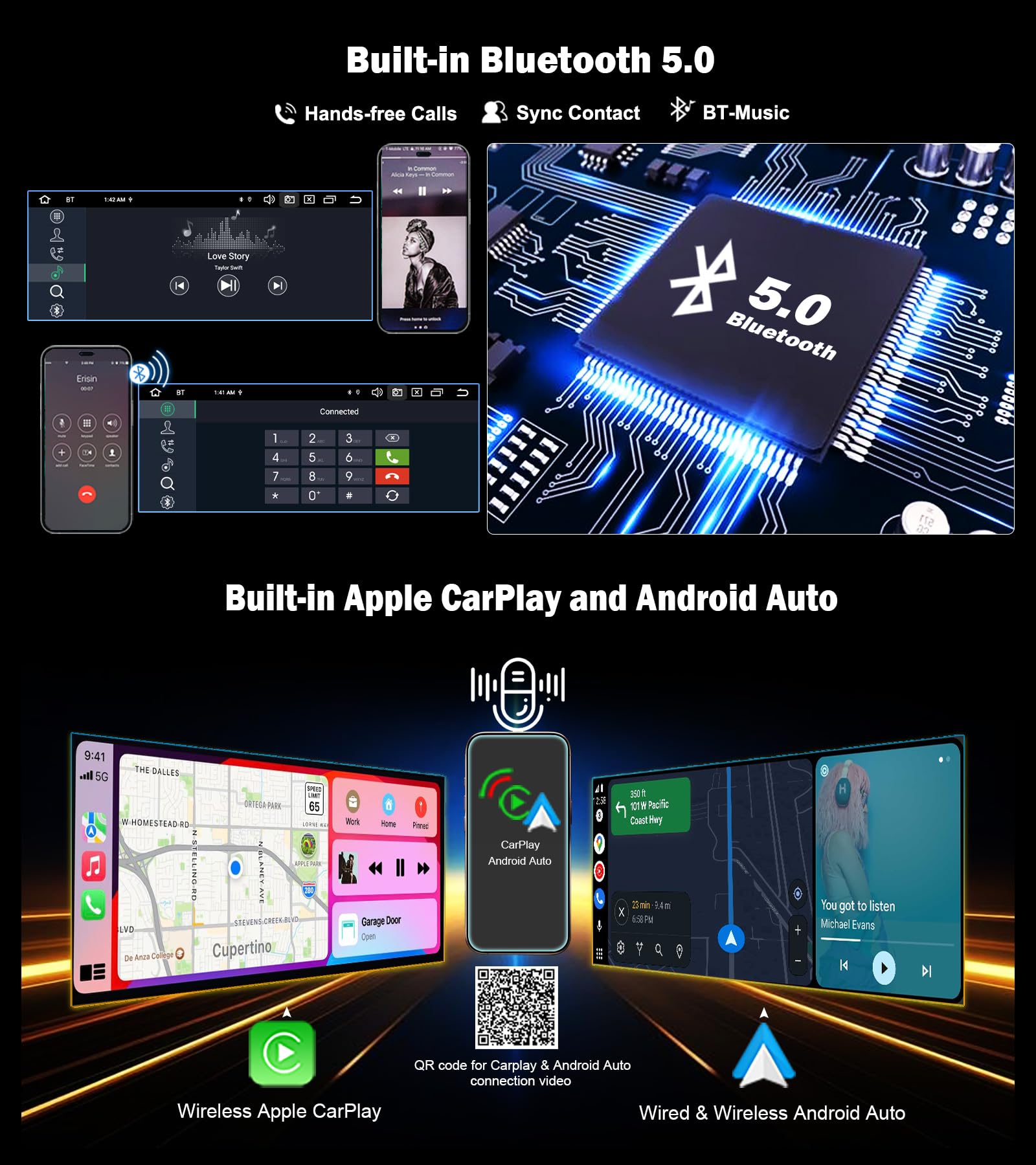 10,25" Android 16 Autoradio pour BMW Série 5 X5 E53 Carplay Android Auto | 8-Core GPS Navigateur DSP Bluetooth 5.0 A2DP WiFi Dab+IPS écran Tactile Canbus 4Go+64Go