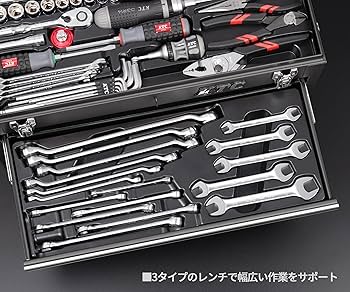 Amazon.co.jp: KTC 9.5sq. 78点 工具セット マットブラック オリジナル