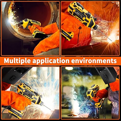 Miniatura 5 de Máquina de soldadura portátil de mano, 110 V 140 amperios mejorada Maquina de Soldar con inversor IGBT 6 corriente variable, juego de herramientas
