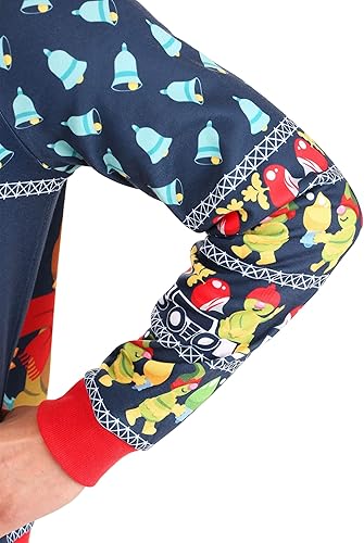 Vista 5 de FUN.COM Suéter feo de Navidad sublimado Fraggle Rock para adultos