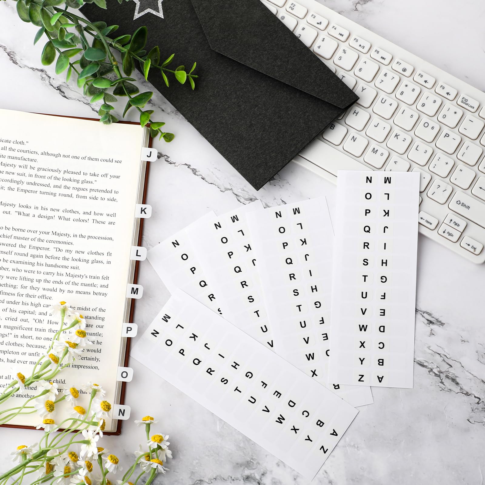 Amazon.com : A-Z 26 Alphabet Tabs, Self Adhesive - White and