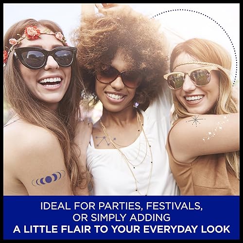 Miniatura 7 de BodyMark Set de regalo marcadores temporales de tatuaje para piel, puntas finas y flexibles de pincel, paquete de 5 unidades contiene cuatro