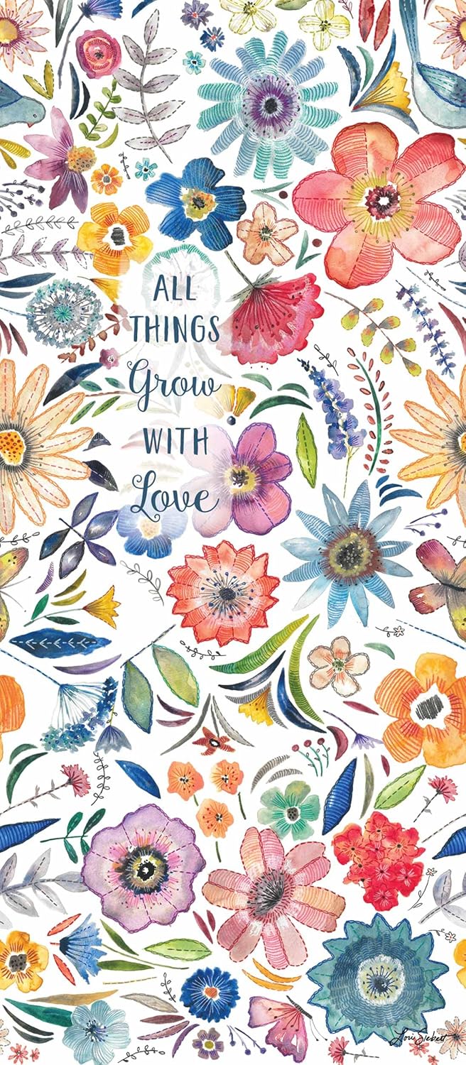 Studio M Grow with Love 16" Mini Art Pole Small Decorative Indoor/Outdoor Garden Post, Great Gift, Stake Included for Easy Installation, No Digging - Made in The USA