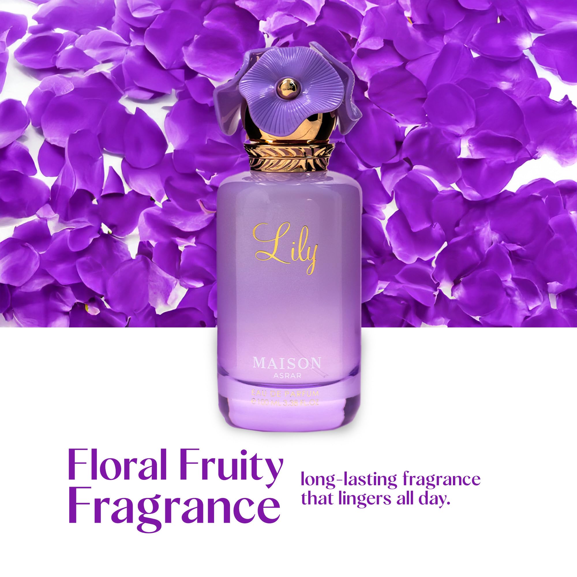 Maison Asrar Lily Eau de Parfum Spray for Women – Luxury Long