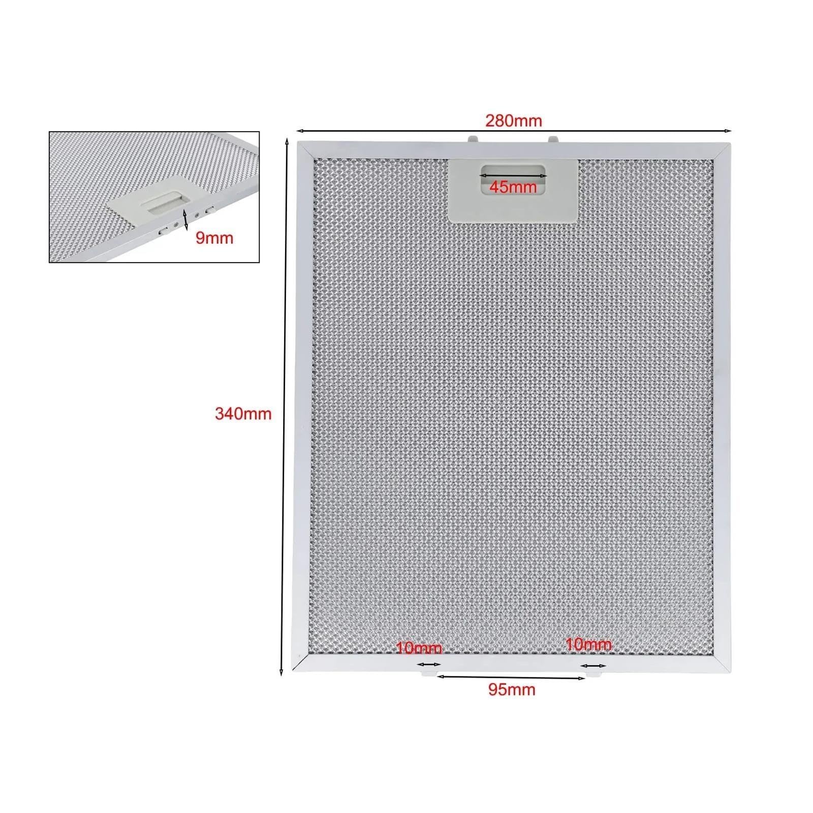 1Pc Cappa Filtro A Rete Filtro In Alluminio 340x280mm For FHEE229SC9S FHEE26A9S OR908CXA Cappa Accessori For La Cucina