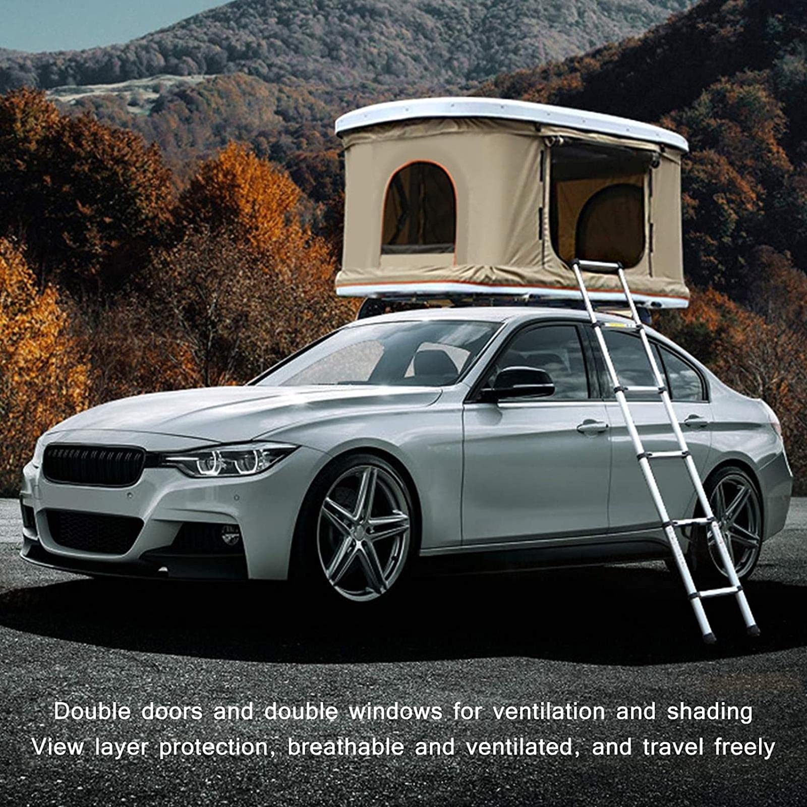 Tienda de campaña con Techo rígido para Coche Todoterreno autónomo, para Exteriores, con cojín Grueso y cómodo, 6 pequeños obsequios
