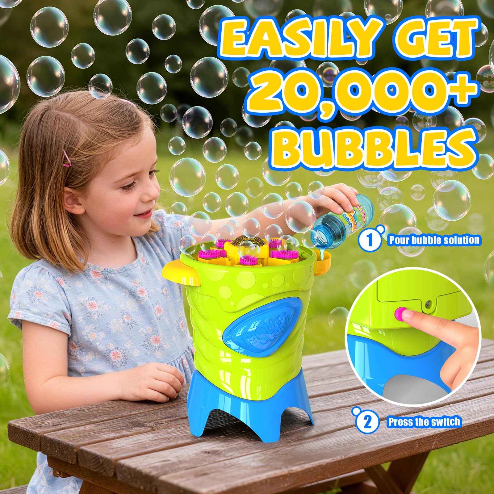 Tiny Typhoon - Máquina automática de burbujas para niños
