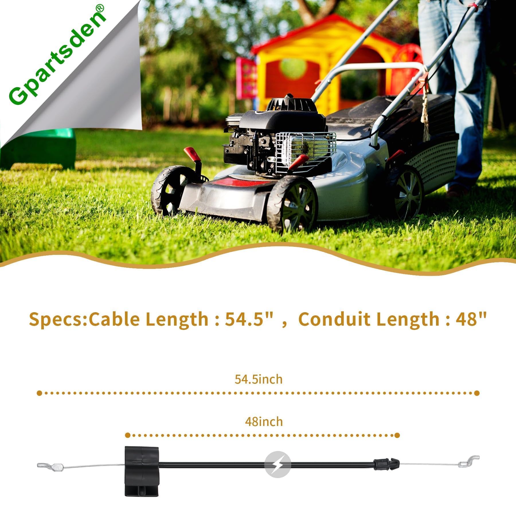 501188801 Cable del acelerador para cortacésped Husqvarna L221AK LC221A LC221R Poulan P725Y22H2 PR625RWD