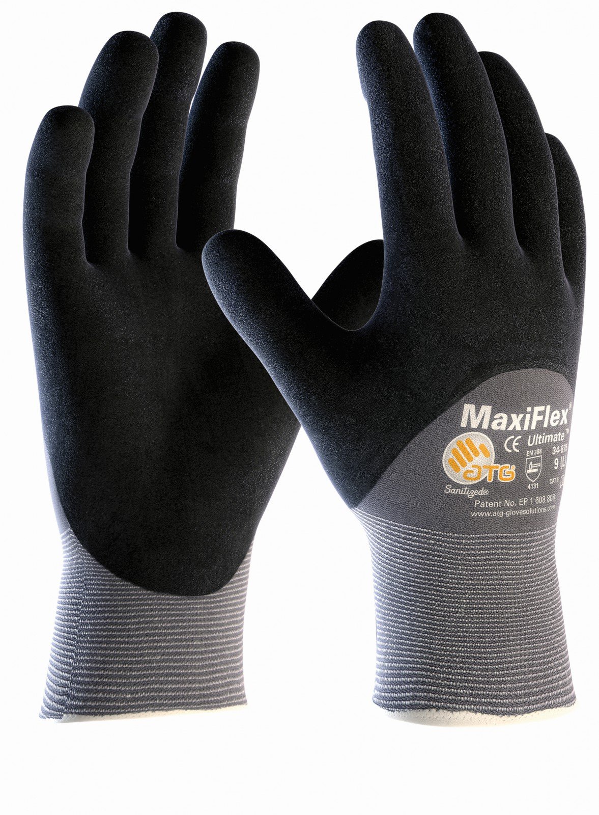 10 Paires de MaxiFlex Ultimate - Gants de Travail enduits Nitrile, Taille:XXL