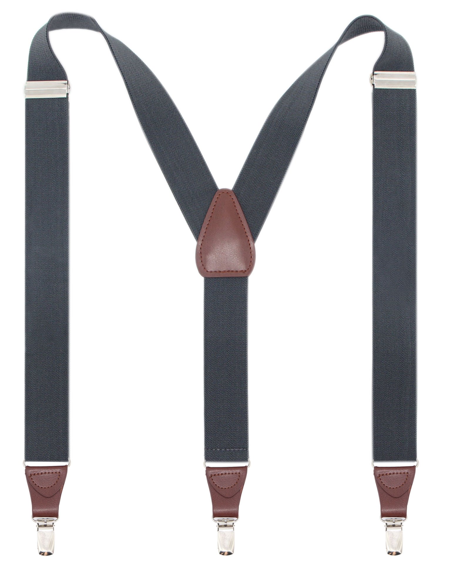 Men’s Y-shape 1.4 Inch Suspender -3 Metal Clips, Elastic Straps
