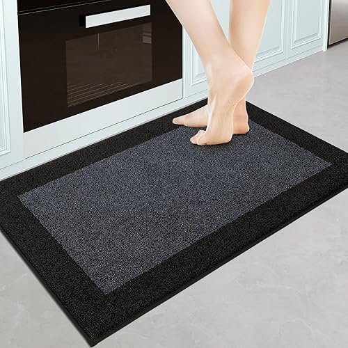 Miniatura 43 de Alfombra de cocina lavable a máquina de 24 x 36 pulgadas, tapete de cocina antideslizante para piso, alfombra de entrada absorbente para dormitorio