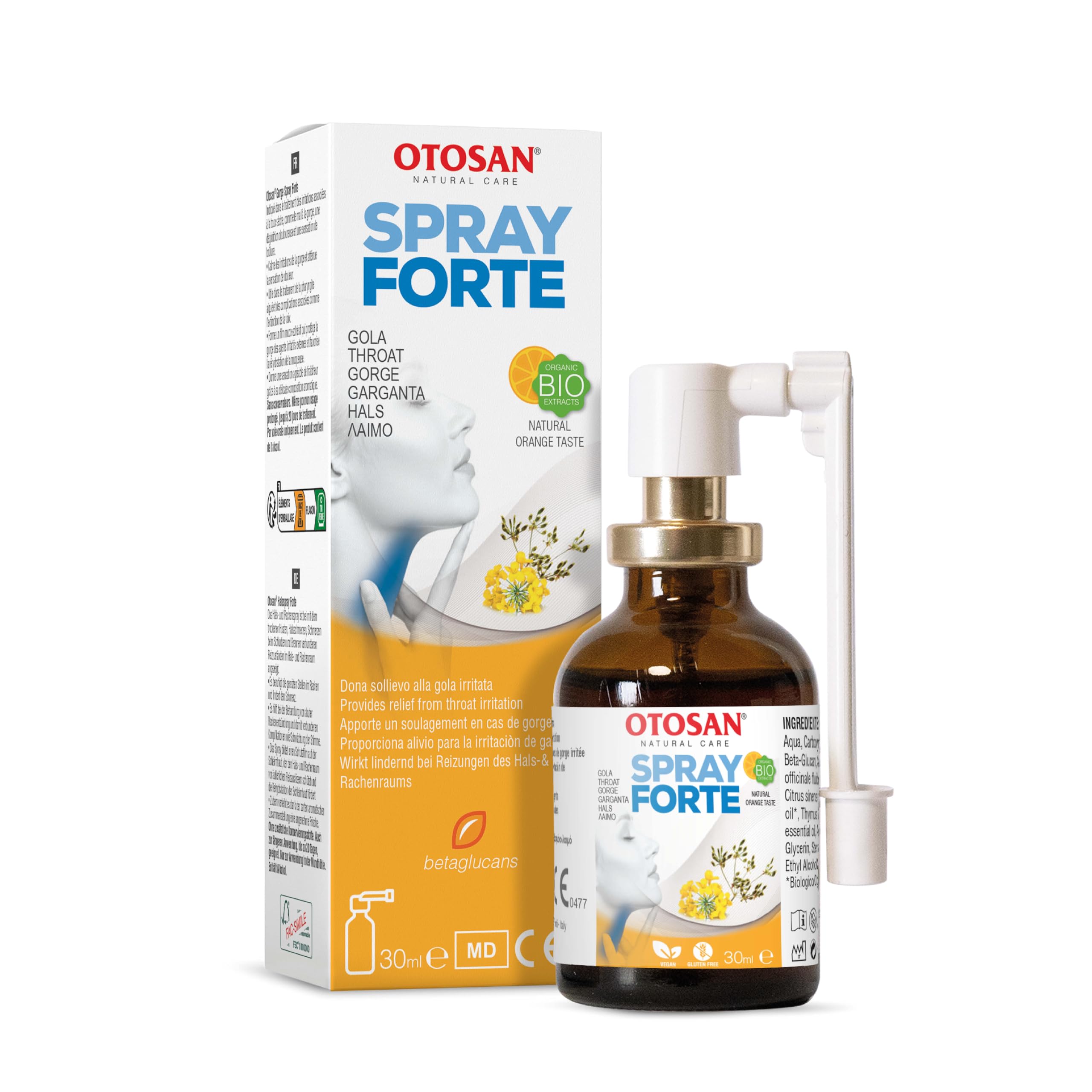 Otosan Gola Spray Forte, Gola Irritata, Faringite, Con Betaglucani