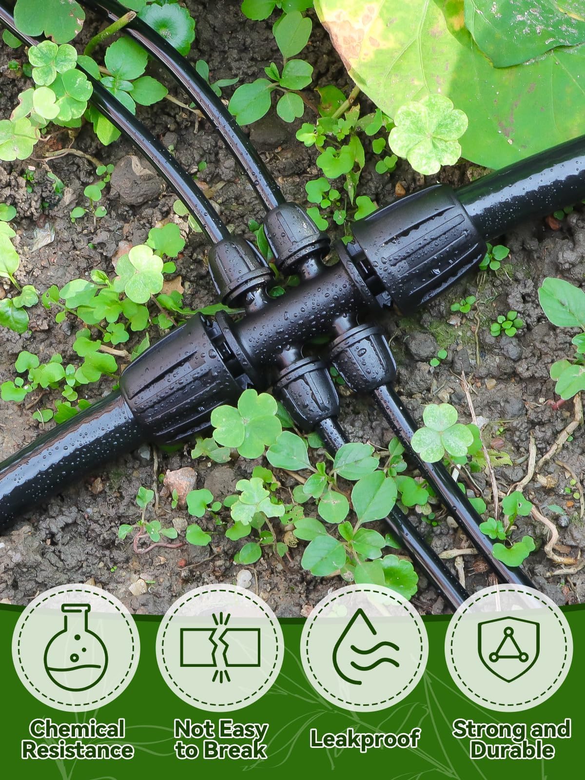 Kalolary 20 szt. zablokowanych łączników do nawadniania kropelkowego, zestaw złączek do nawadniania kropelkowego od 12/16 mm do 4/7 mm, złącze żeńskie, 6-drożny zamek kolczasty części nawadniające do
