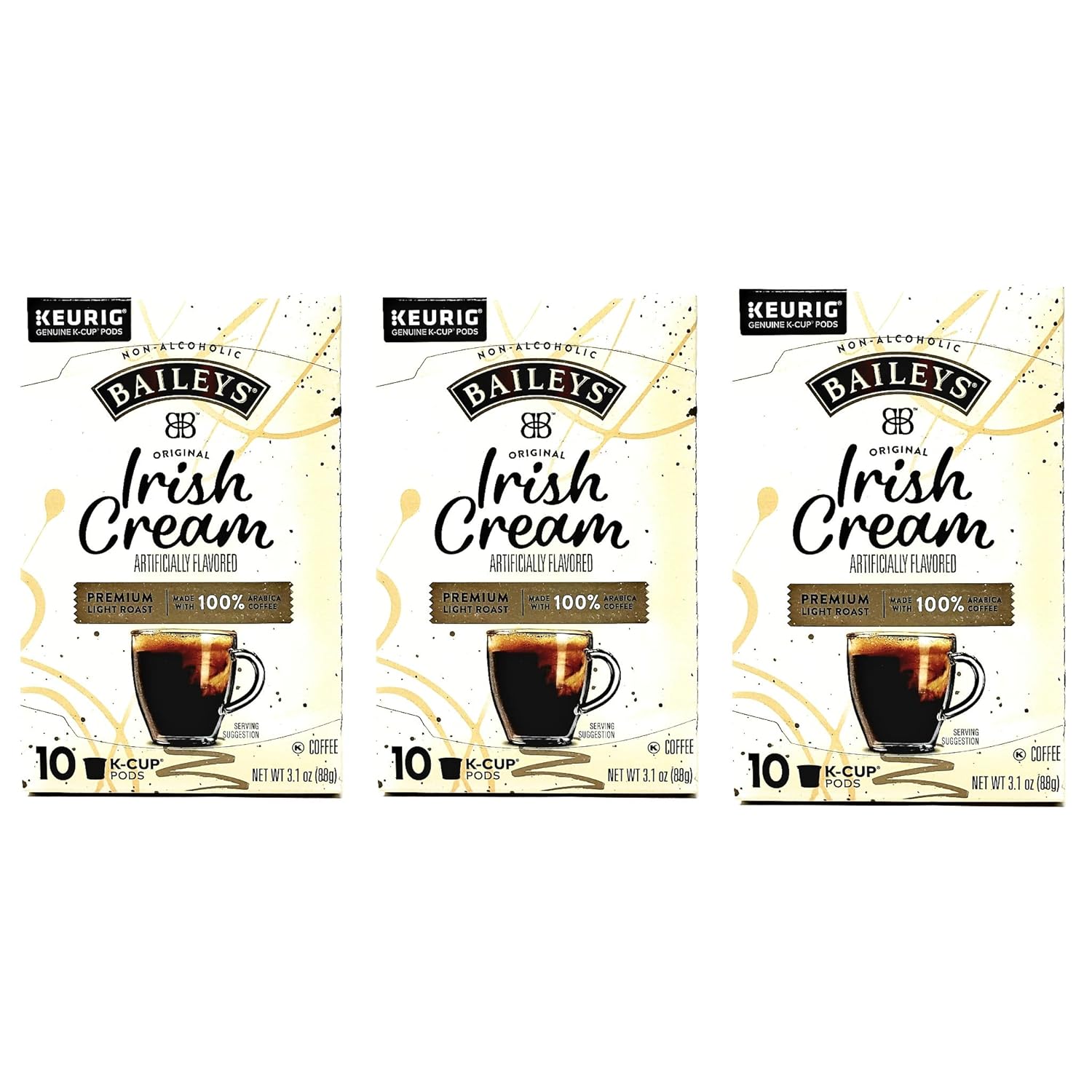 Baileys Irish Cream Original Coffee K Cups Bulk Pack of 3