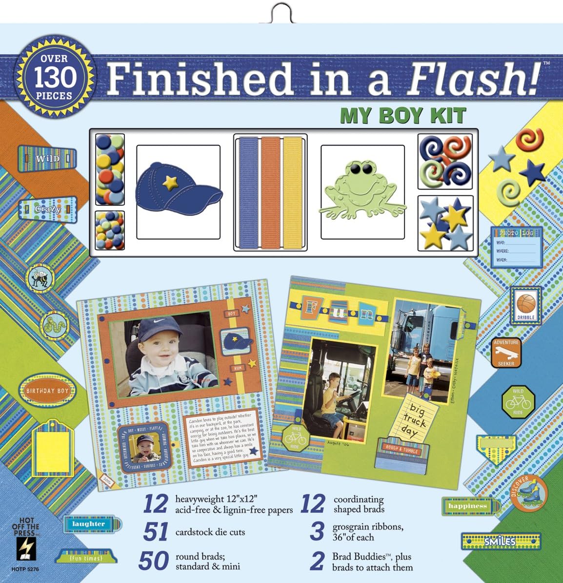 Hot Off The Press Finished in A Flash 12 Inch by 12 Inch Page Kit, My Boy