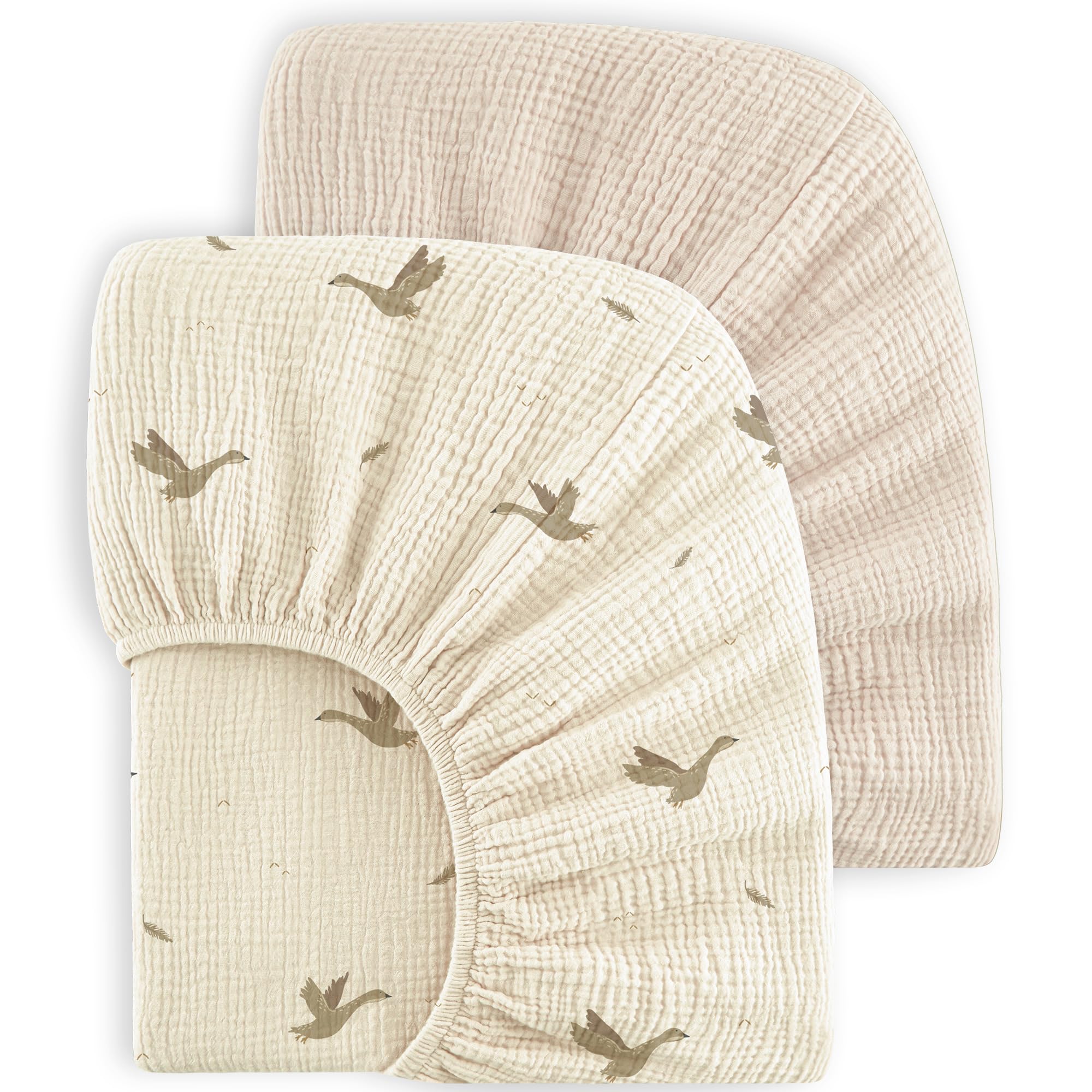 Bearmoss Muslin Crib Sheets