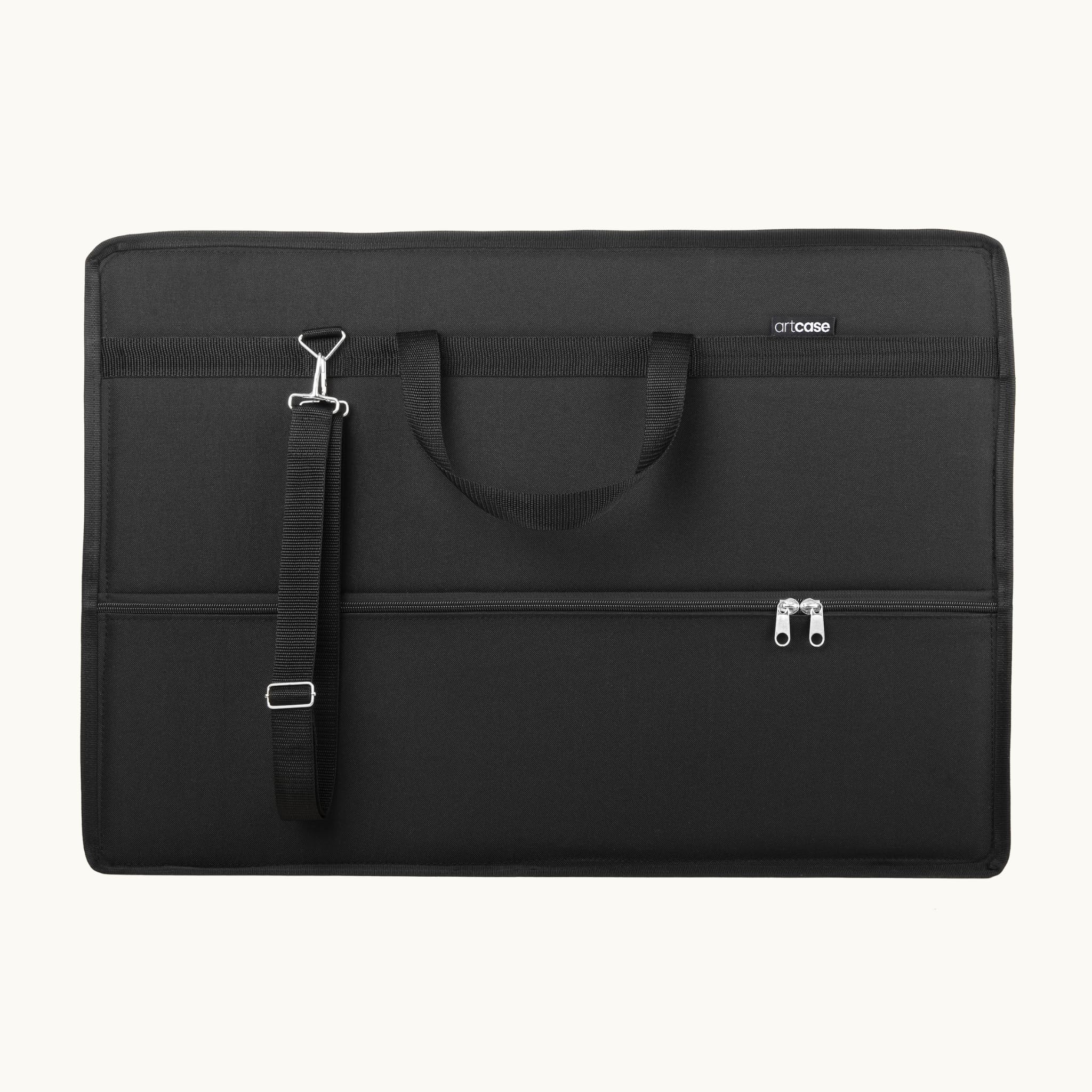 Le'arte artcase max DIN A2 – Artist Portfolio case, Hardcover Drawing Folder A2, Document Transport Bag, 70 x 49 x 8 cm, Storage Art case, Waterproof Poliestere, Large Format, Hard-Cover, Black, Nero