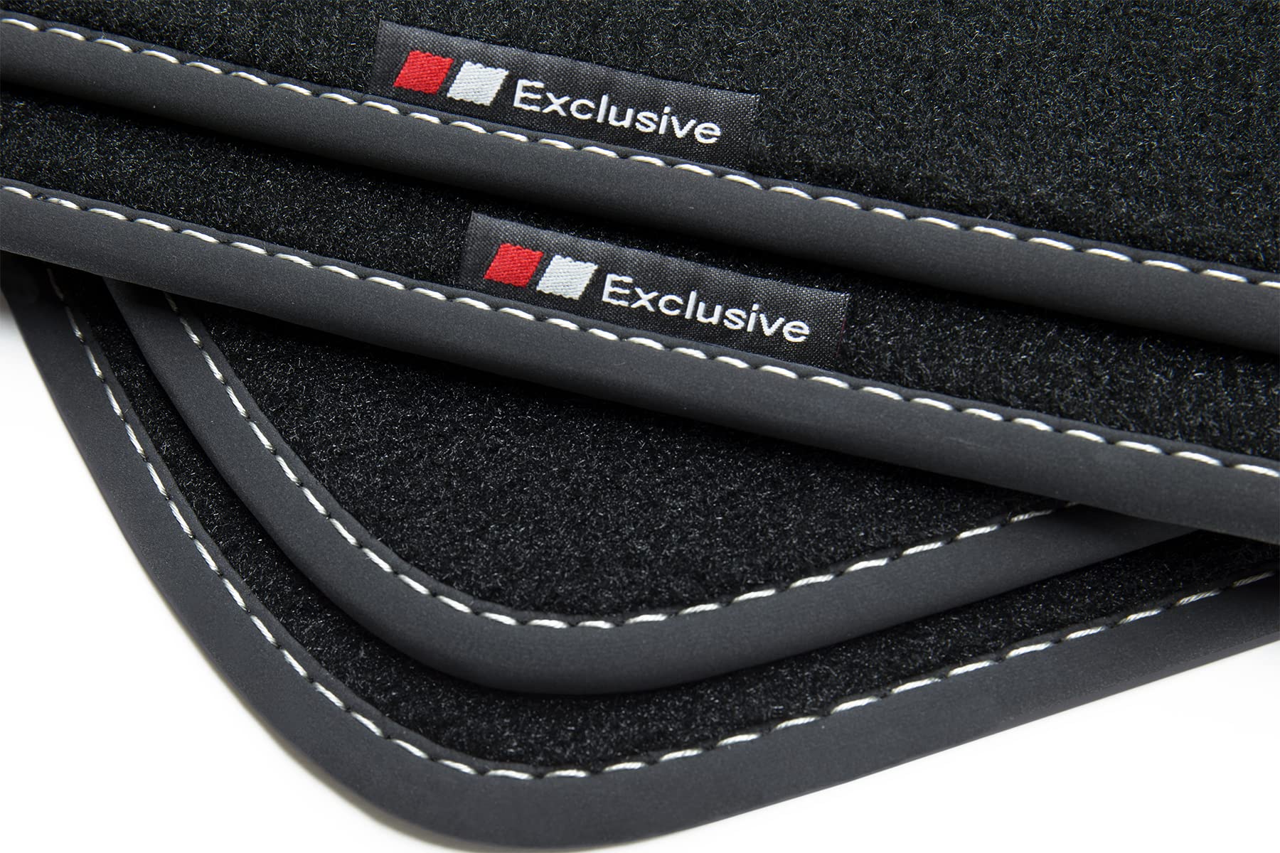 tuning-art BEF859 Alfombrillas para VW UP Skoda Citigo Seat MII, Costura:Plata