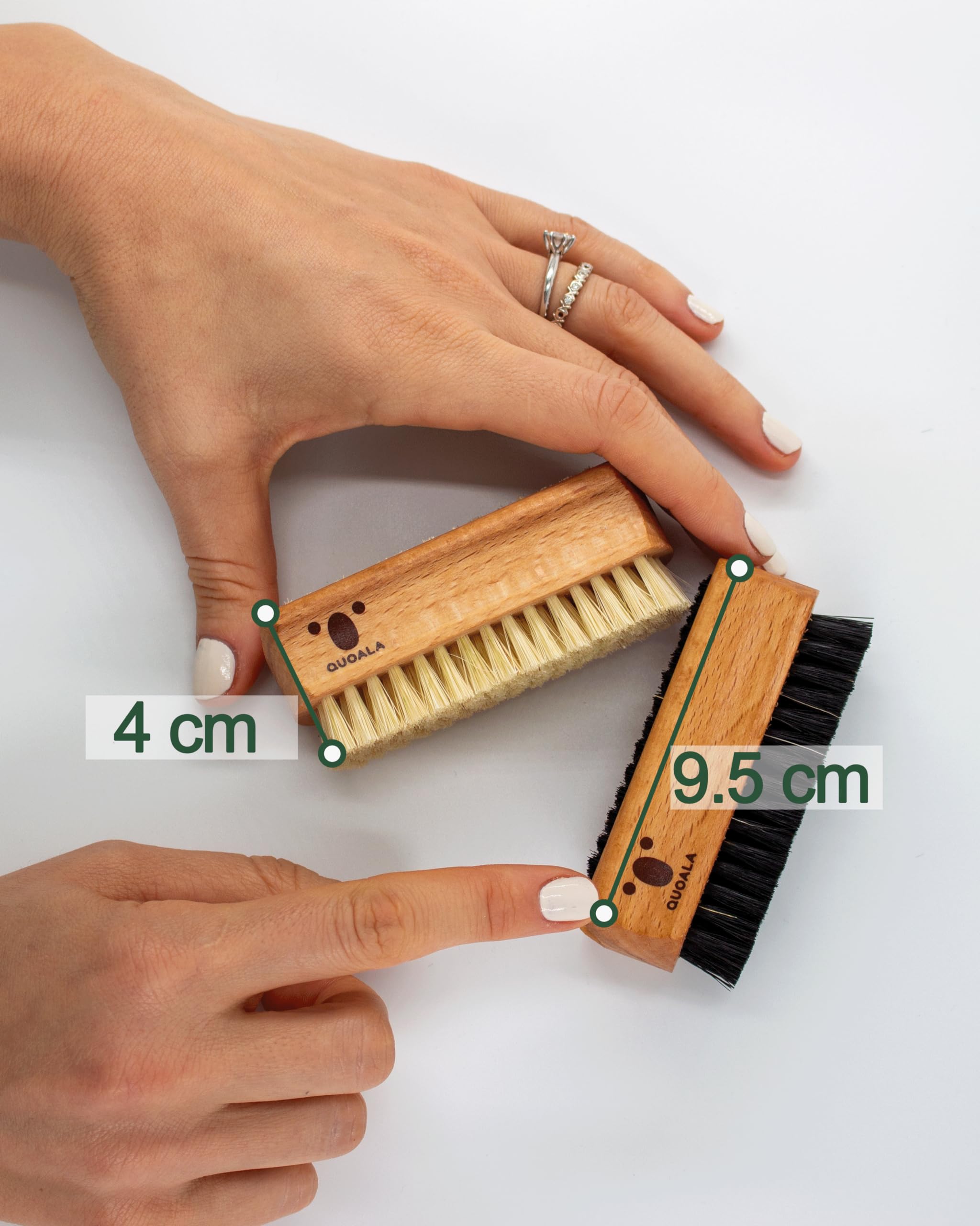 QUOALA® Hand- & Nagelbürste – in Deutschland hergestellt | FSC-zertifiziertes Buchenholz | SISAL | VEGAN | Für Tiefenreinigung, Maniküre, Pediküre | Ergonomisch & Umweltfreundlich