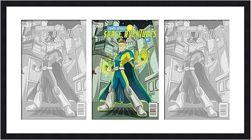 Miniatura 144 de Marco de cómic negro mate Para cómics publicados entre 1986 y el día actual (marco de madera maciza de cómic de la Edad Dorada), hecho