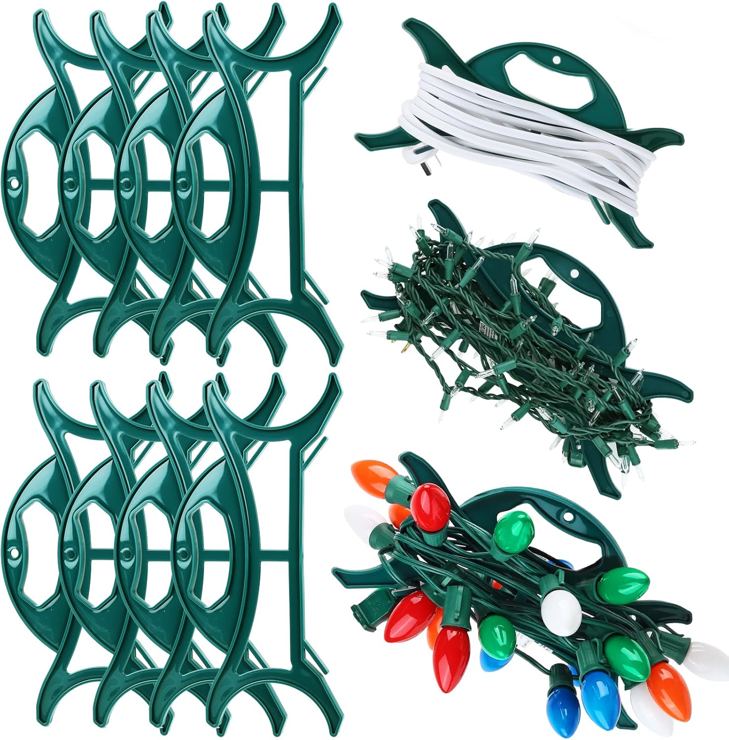 8 PCS Christmas Lights Storage Holder, Strong & Portable