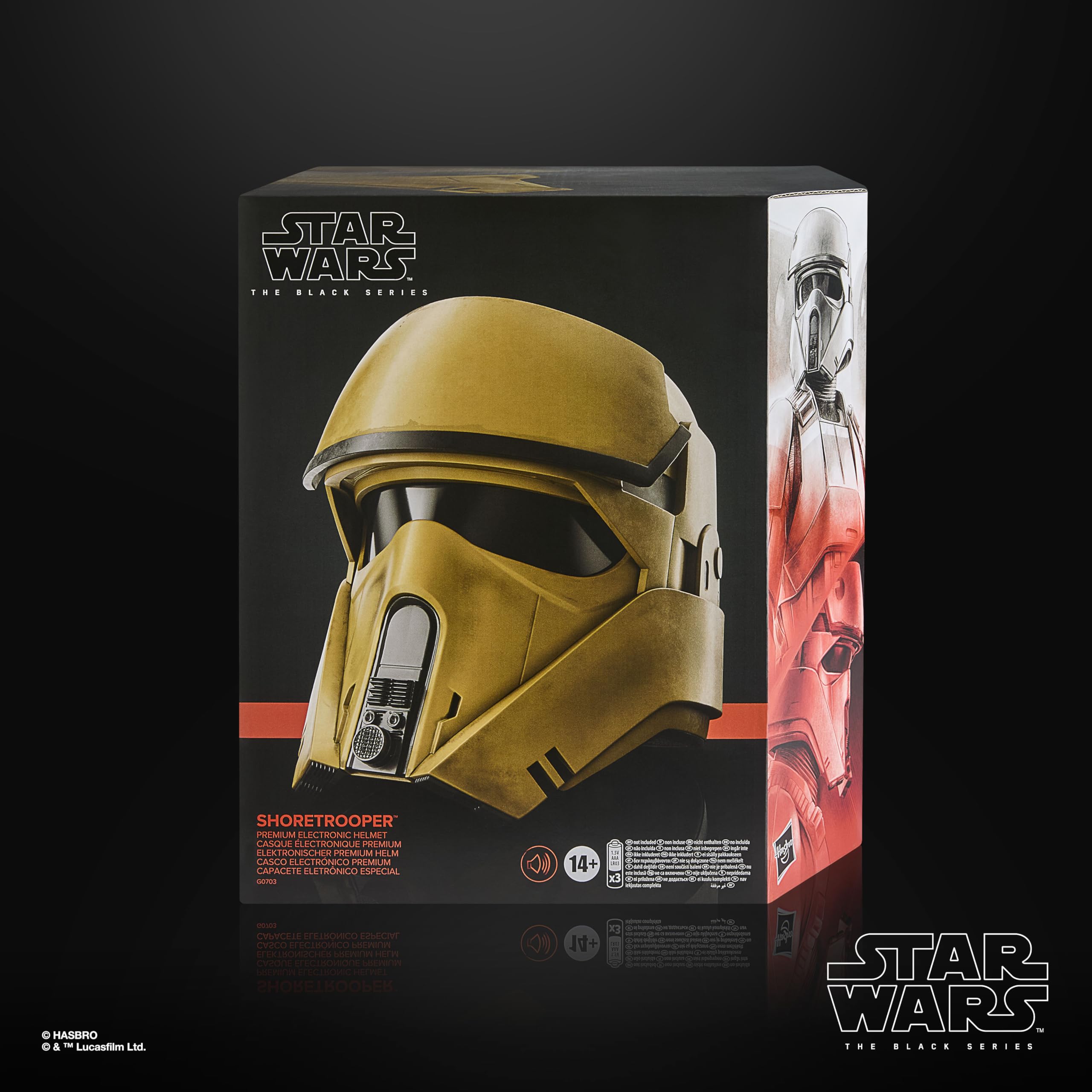 Hasbro Star Wars The Black Series,casco elettronico premium per roleplay per adulti di uno Shoretrooper