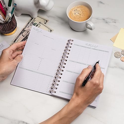 Miniatura 7 de PLANBERRY Planificador de presupuesto, organizador de finanzas mensual sin fecha, cuaderno de espiral financiero para presupuestos de dinero con