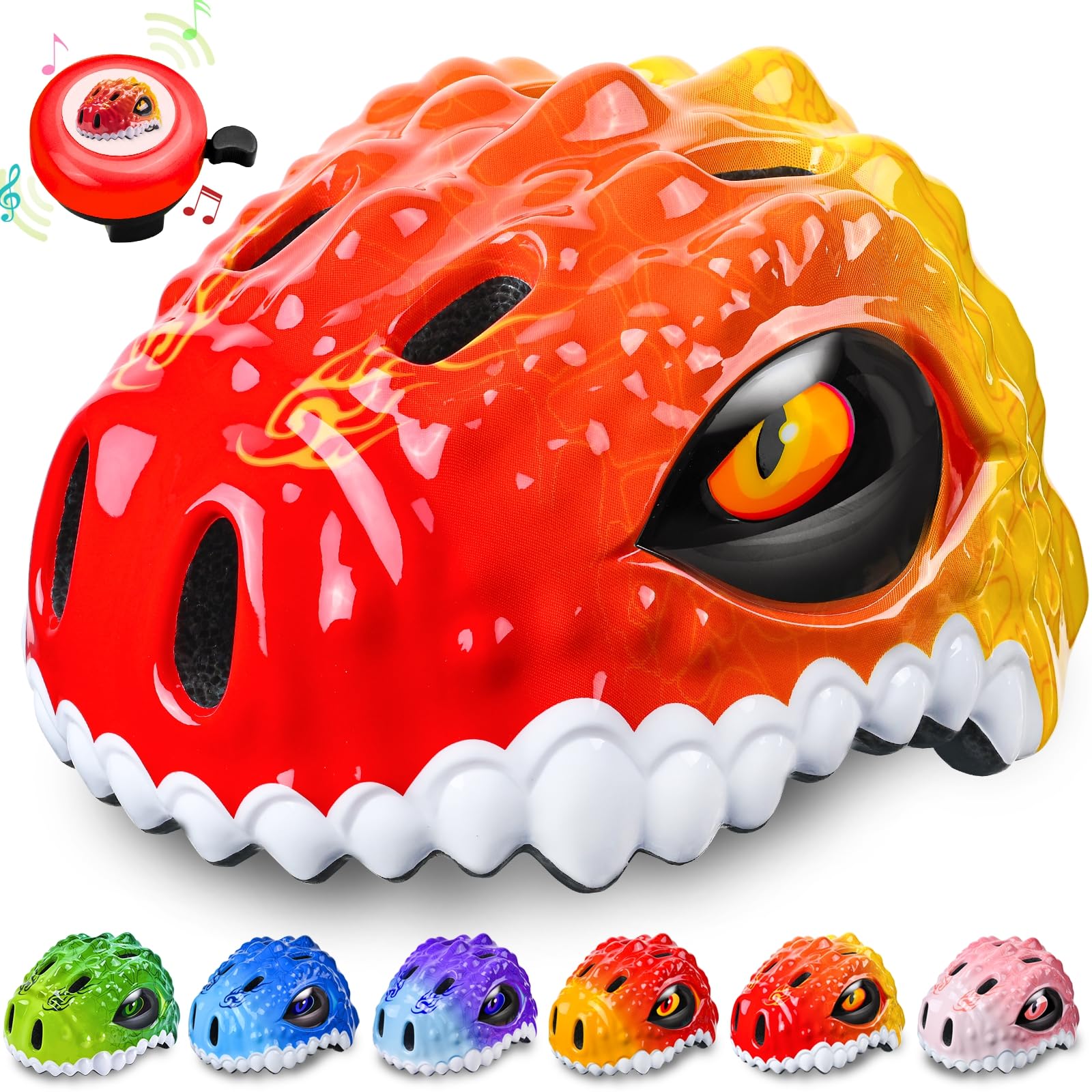 DOJASOHILMI Toddler/Kids Bike Helmet for Boys Girls Adjustable Kids Helmet 3D Lightweight Ventilation and Multi-Sports Scooter Cycling Roller Balance Bike