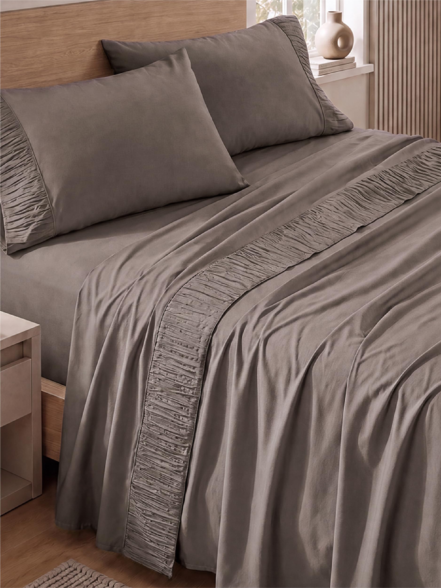 Bedsure Full Size Sheets - 4 Pieces Soft, Breathable, Cooling Bed Sheets