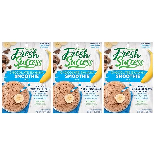 Concord Foods Chocolate Banana Smoothie Mix, Pack of 3, Add