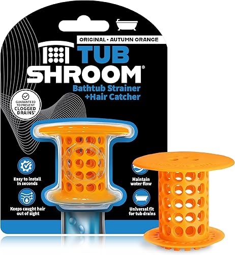 Miniatura 9 de TubShroom Colador Captador de Cabello para Desagüe de Bañera, Azul – Protector de Desagüe y Captador de Cabello para Desagües de Baño, Se Adapta a