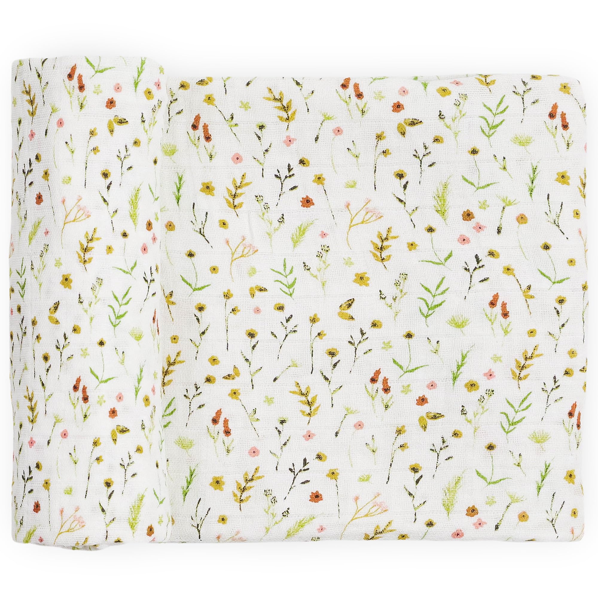 Little Unicorn Muslin Swaddle Blanket for Newborns &amp; Infants | Soft &amp; Breathable Fabric | Baby Blanket for Swaddling, Nursing, Shower Gifts (Floral Field)