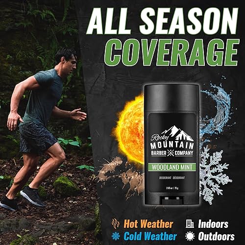 Miniatura 7 de Desodorante natural para hombre, sin aluminio ni parabenos, fabricado con ingredientes simples a base de plantas y aceite esencial de menta,