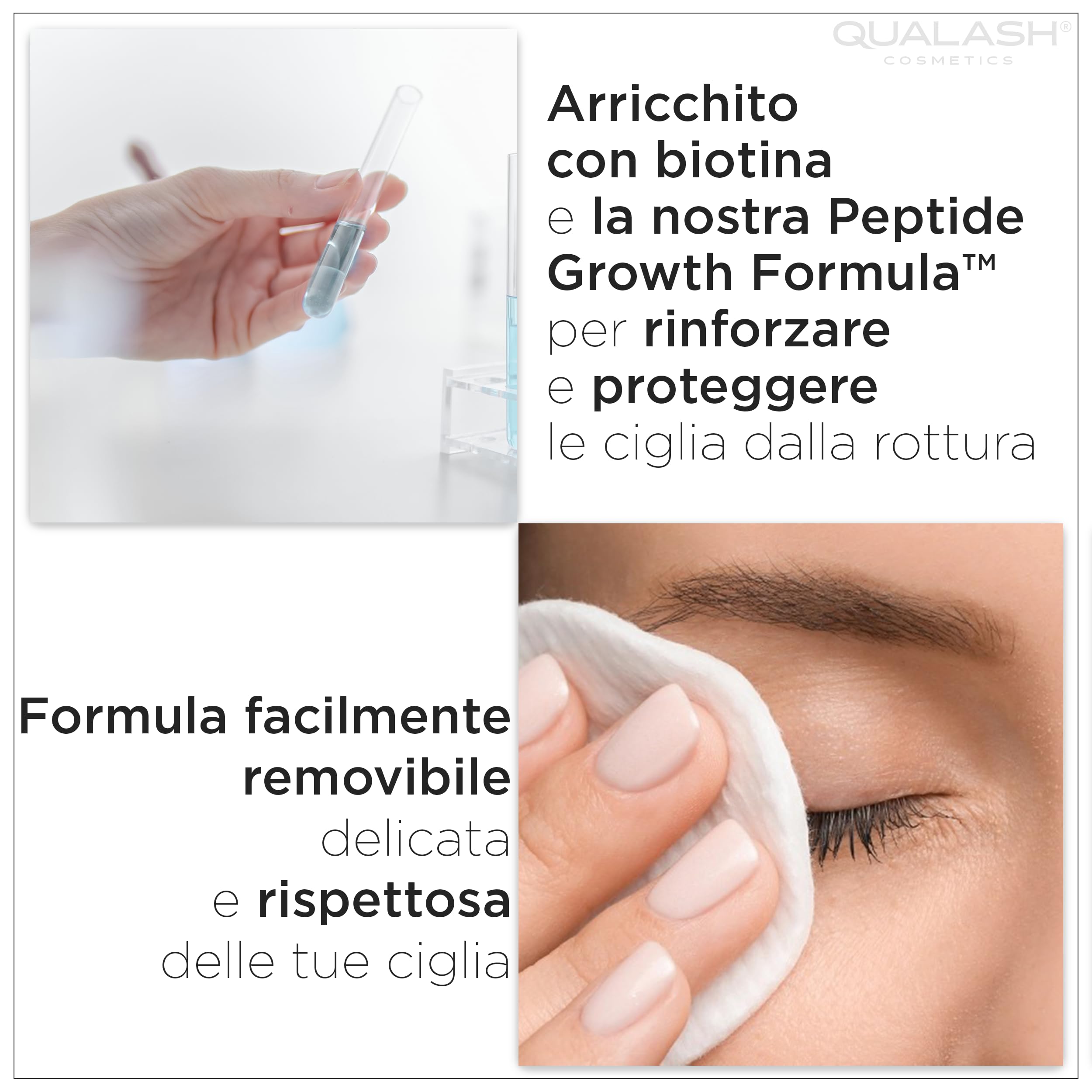 Siero Ciglia Allungante (3.5 ml) + Mascara Volumizzante e Allungante con Peptidi (10 ml), Exclusive Duo Per Ciglia più Lunghe e Folte