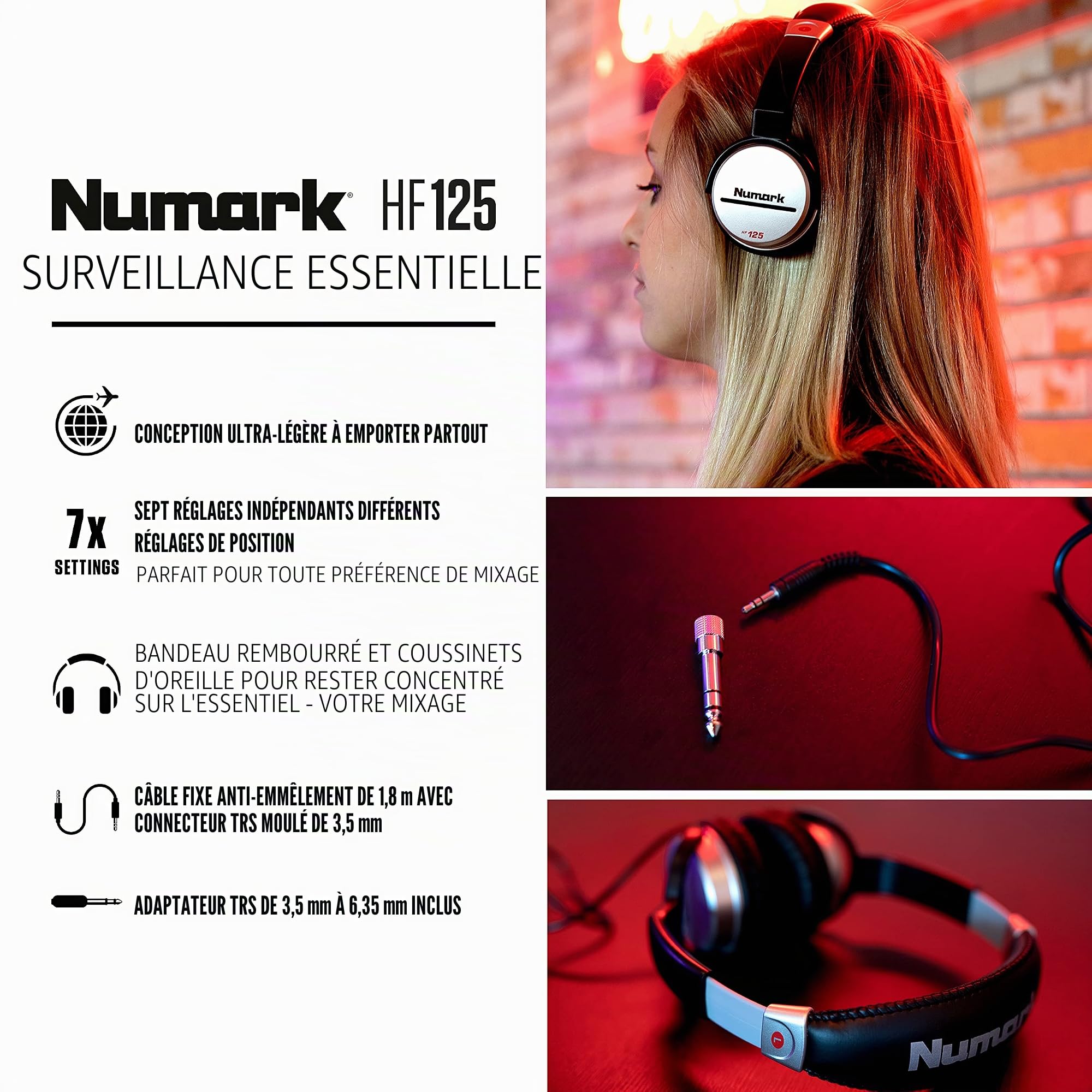 Numark DJ2GO2 Touch et HF125 – Contrôleur DJ USB 2 Decks Compact pour Serato DJ avec Table de Mixage DJ, Carte son Intégrées et Casque Audio DJ Inclus