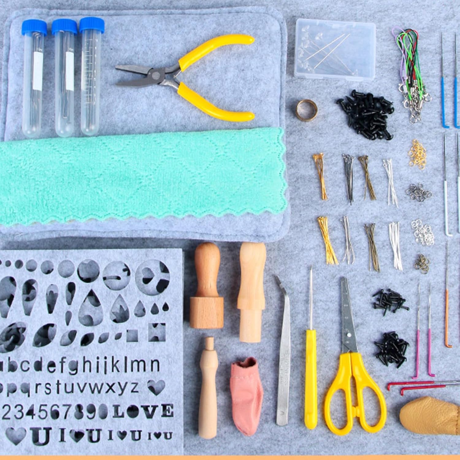 ニードル フェルト キットには、カラフルなウール フェルト ツール、マット モールド ニードル ツール、初心者向け、大人用、スタータ