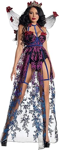 Party King Women's Dark Fairy Queen Costume, Size Medium