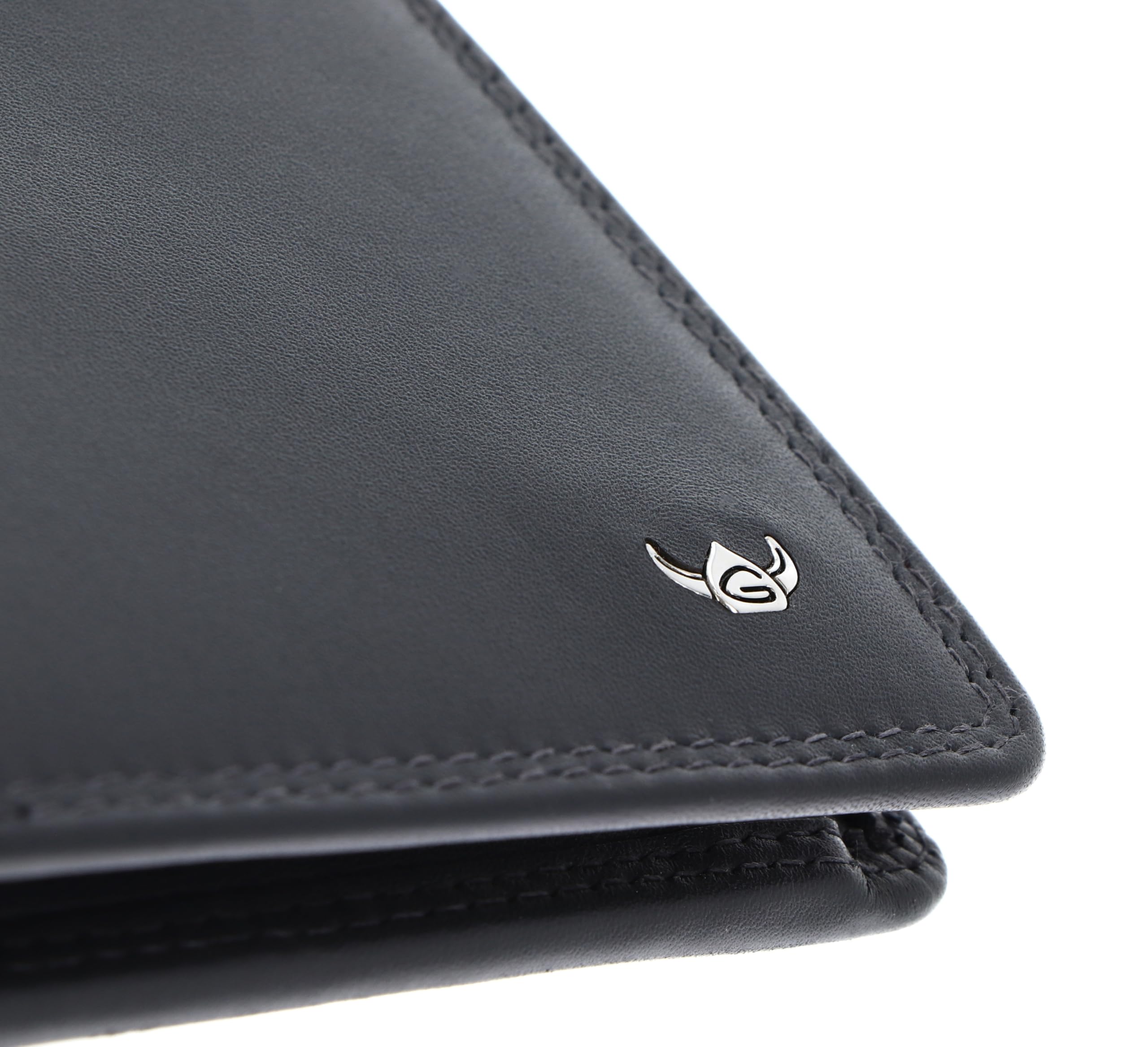 Golden Head Polo RFID Protect Billfold Coin Wallet with Zipped Pocket for Notes Black, niebieski morski, Einheitsgröße, Elegancki