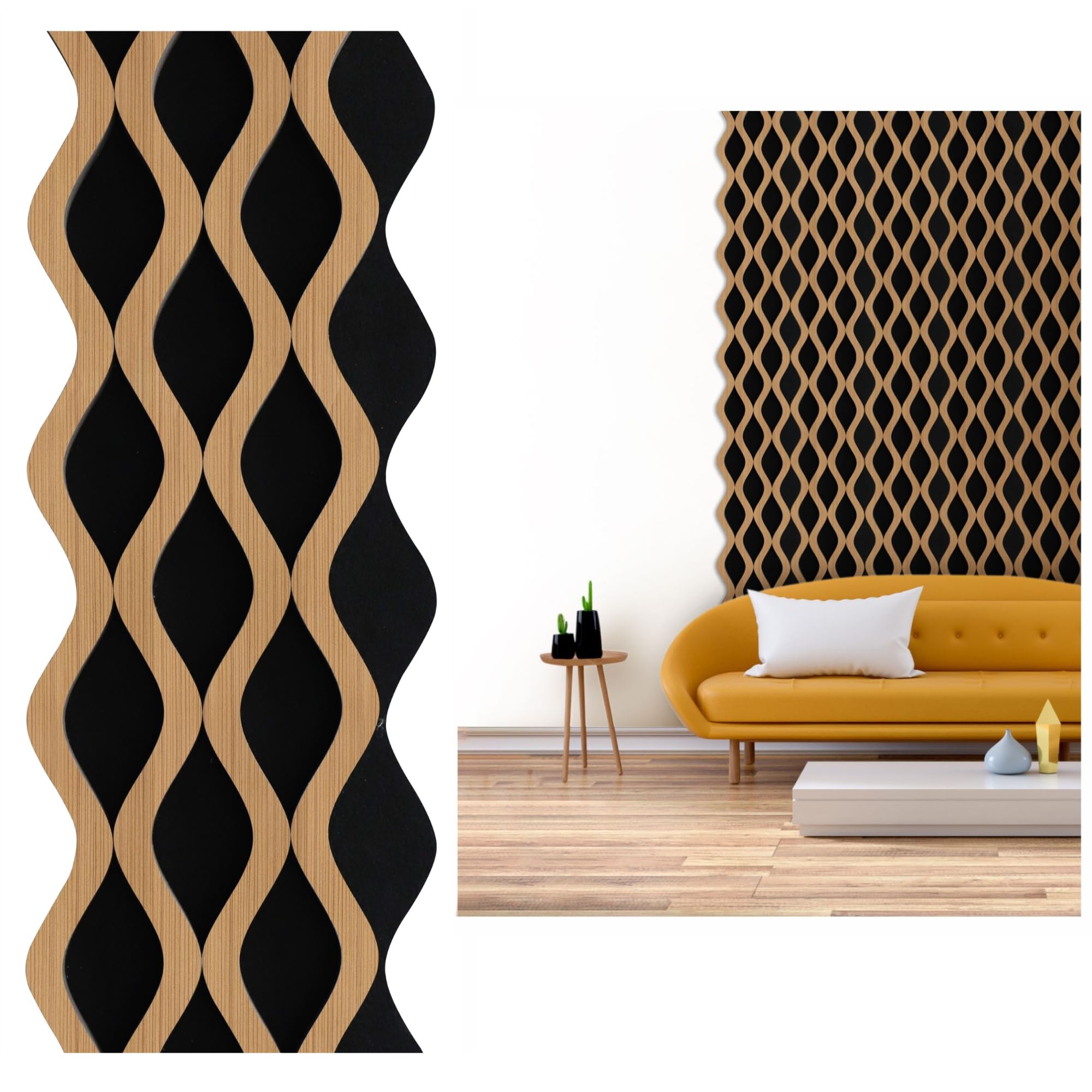Juego de 6 paneles efecto de listones para revestimiento de pared de techo de polímero, plástico, interior y exterior, 20 x 240 cm, encastre lateral, recortables, rígidos, decorativos, marrón, madera