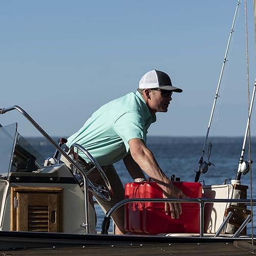 Miniatura 5 de Scepter 08668 Tanque de combustible marino rectangular de 12 galones para barcos de motor fuera de borda 23 x 14 x 14 pulgadas rojo