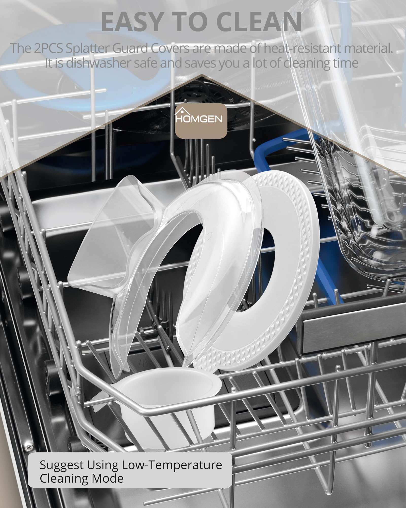 HOMGEN 2 x osłona przed rozpryskami do 4,5 i 5QT KitchenAid - osłona do nalewania i pokrywa miski miksera - osłona do nalewania pasują do różnych misek do mieszania i pokrywy fermentacyjnej do