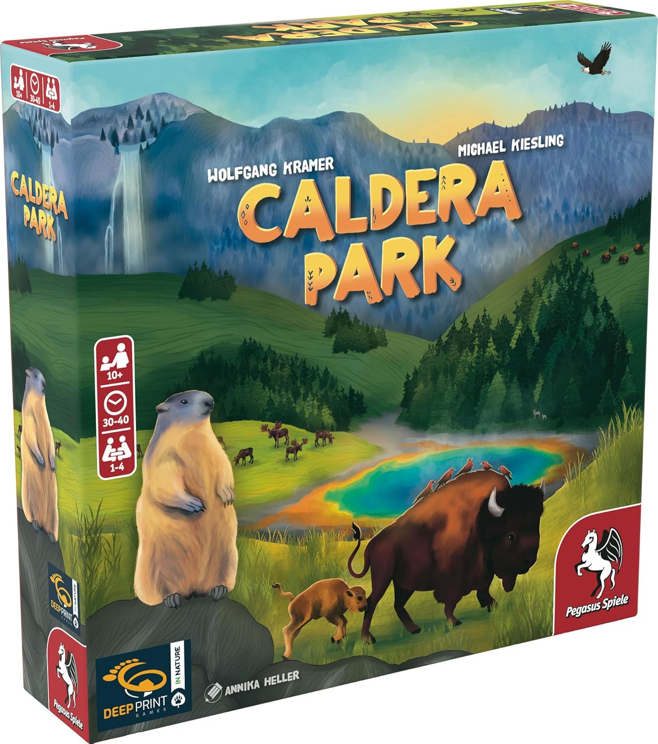 Caldera Park - Tile Laying Game - for Family Game Night - Ages 10+ - 1 to 4 Players - 30 to 40 Minutes of Playtime