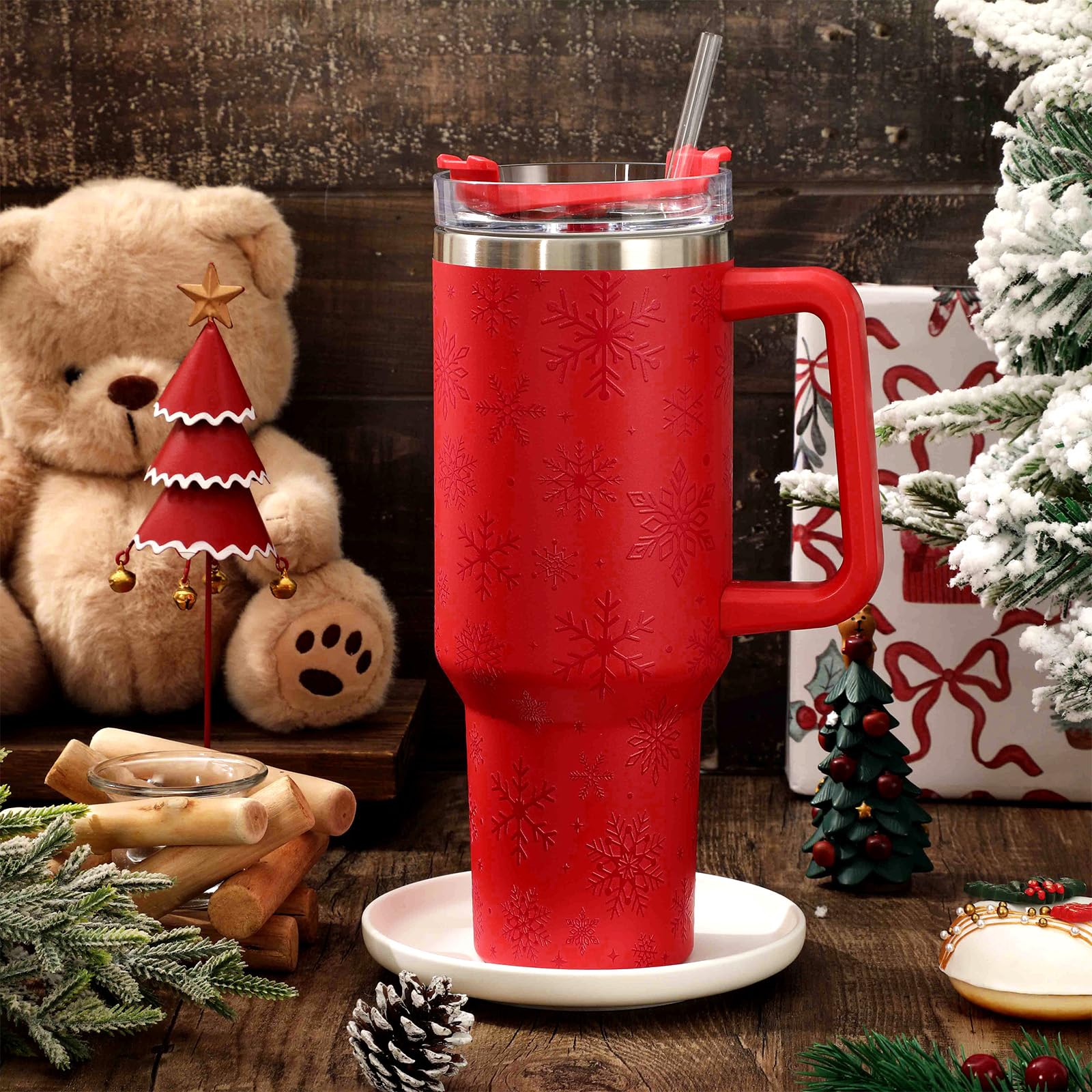 Amazon.com | JarThenaAMCS Christmas Tumbler with Lid and Straw