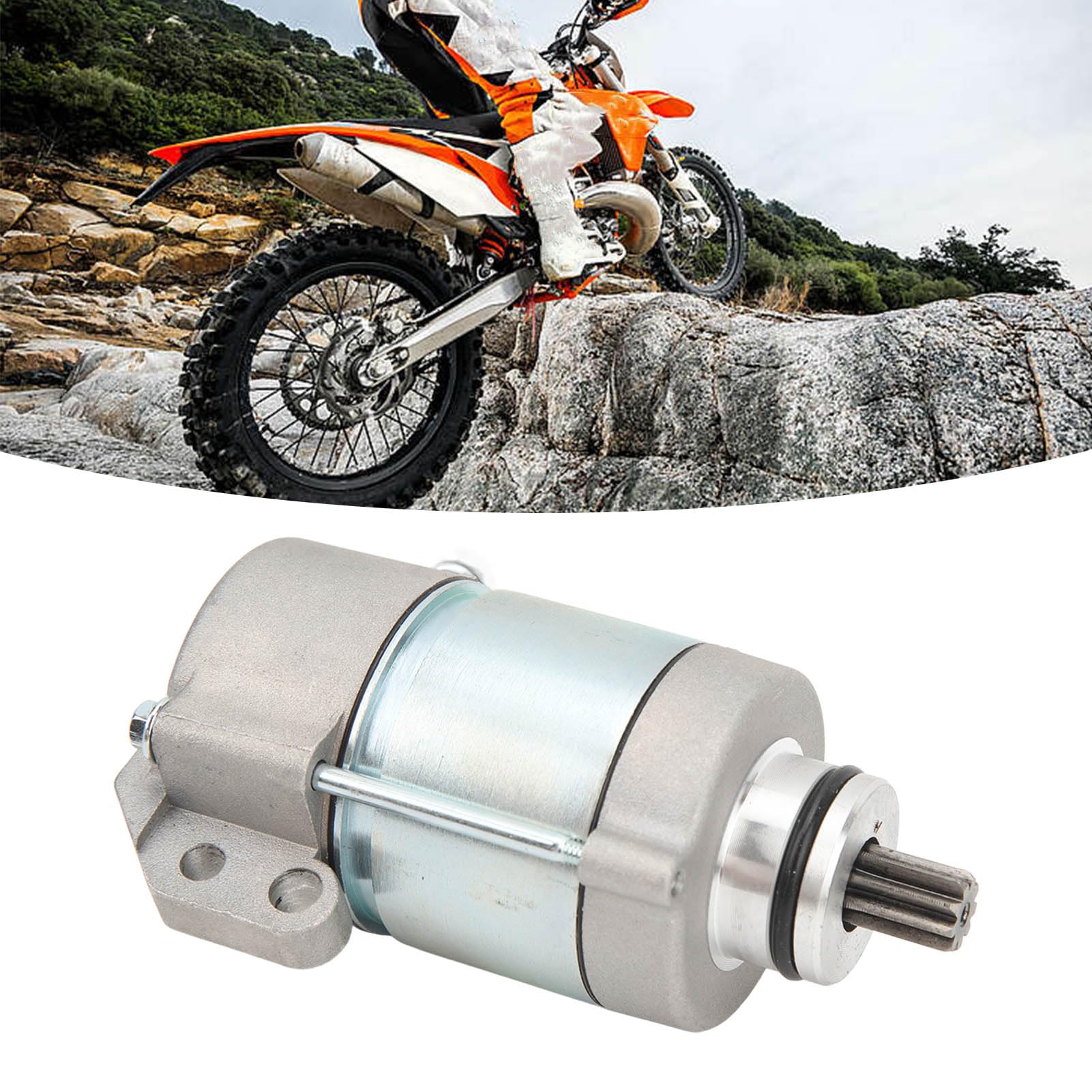 Motorino di Avviamento Moto 12V, 55140001000 Gruppo Avviamento Motore Elettrico, Sostituzione Avviamento Elettrico Universale per Motociclette Fuoristrada 200 EXC 250 EXC