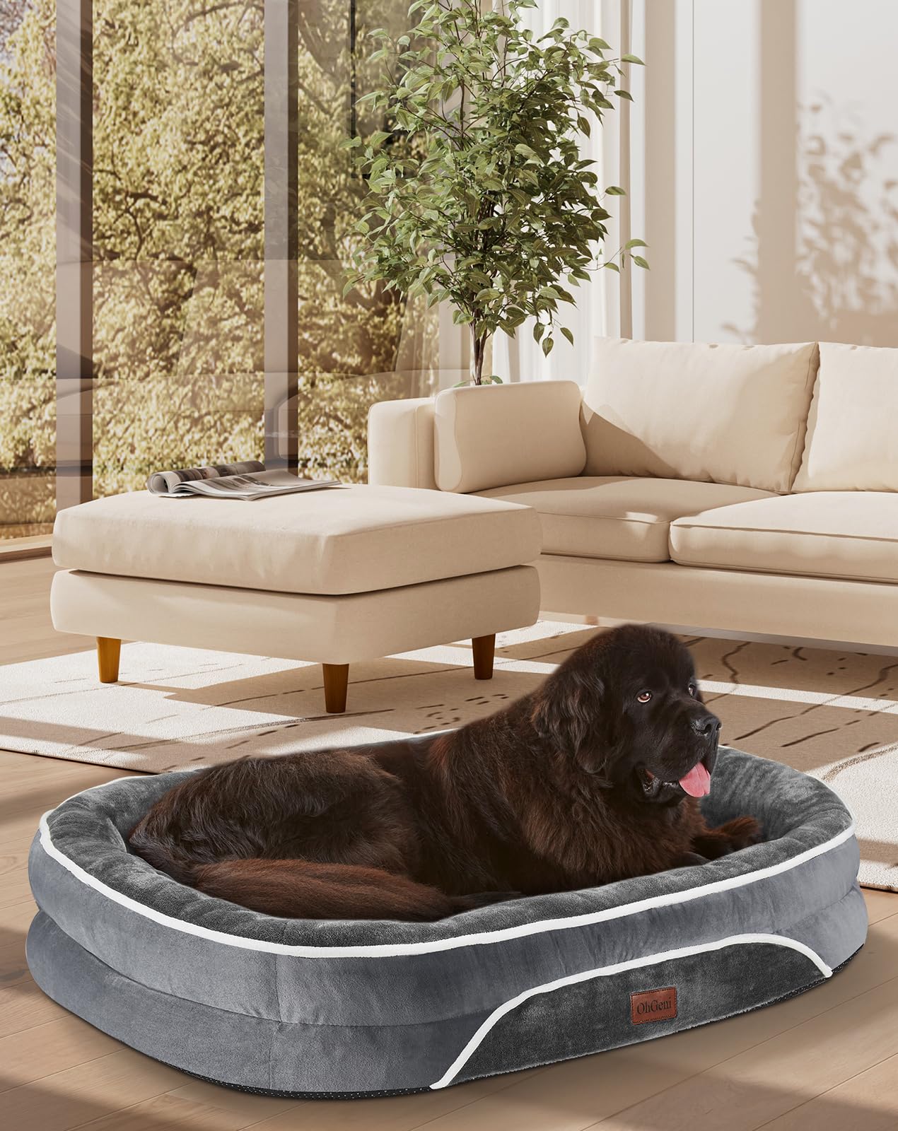 LABBVENN MØVIK DOG CUSHION グレー Mサイズ Labbvenn MØVIK Dog Bed | Silver Circle Pets